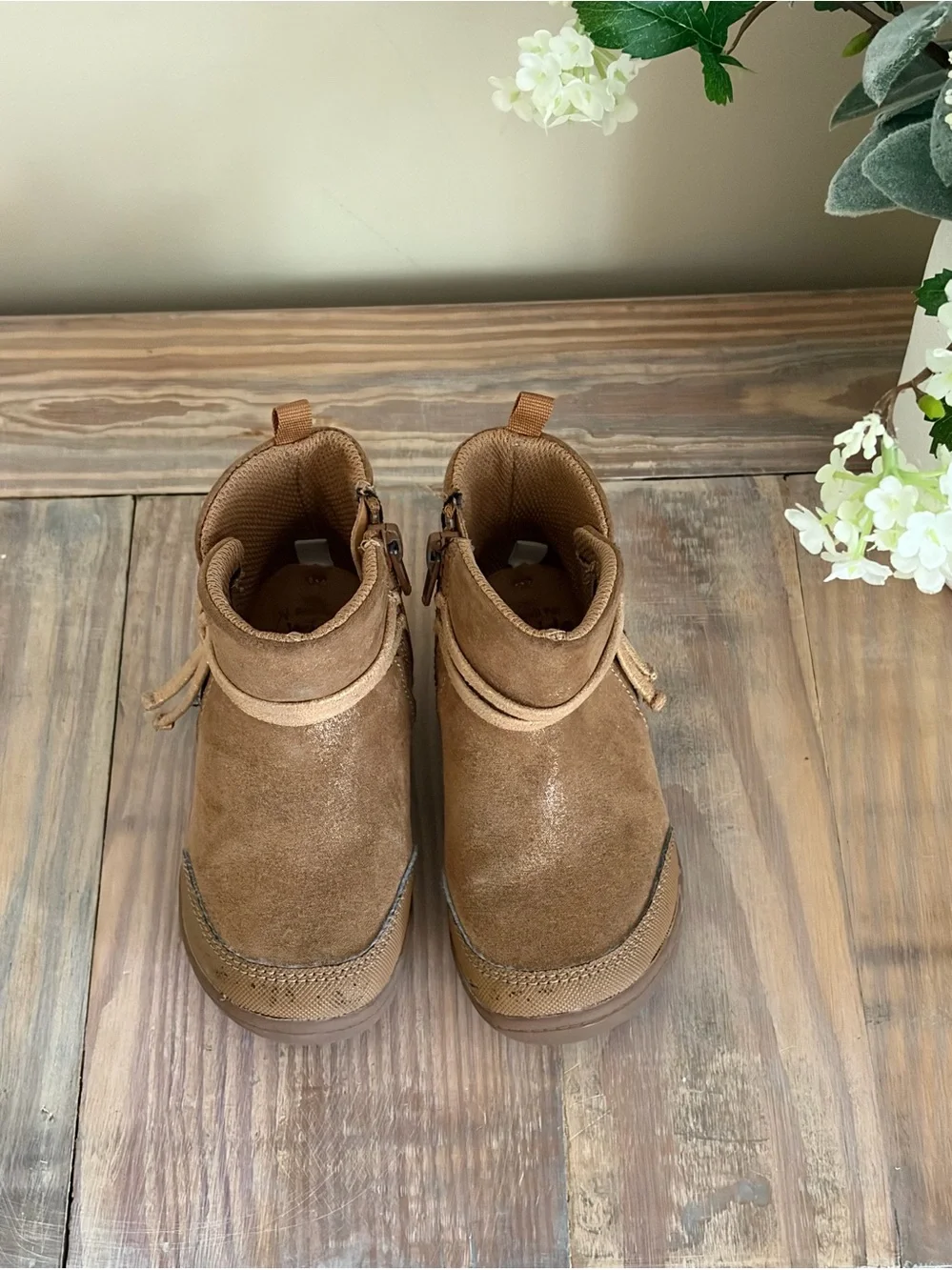 Stride Rite Toddler Leather Ankle Zip Booties